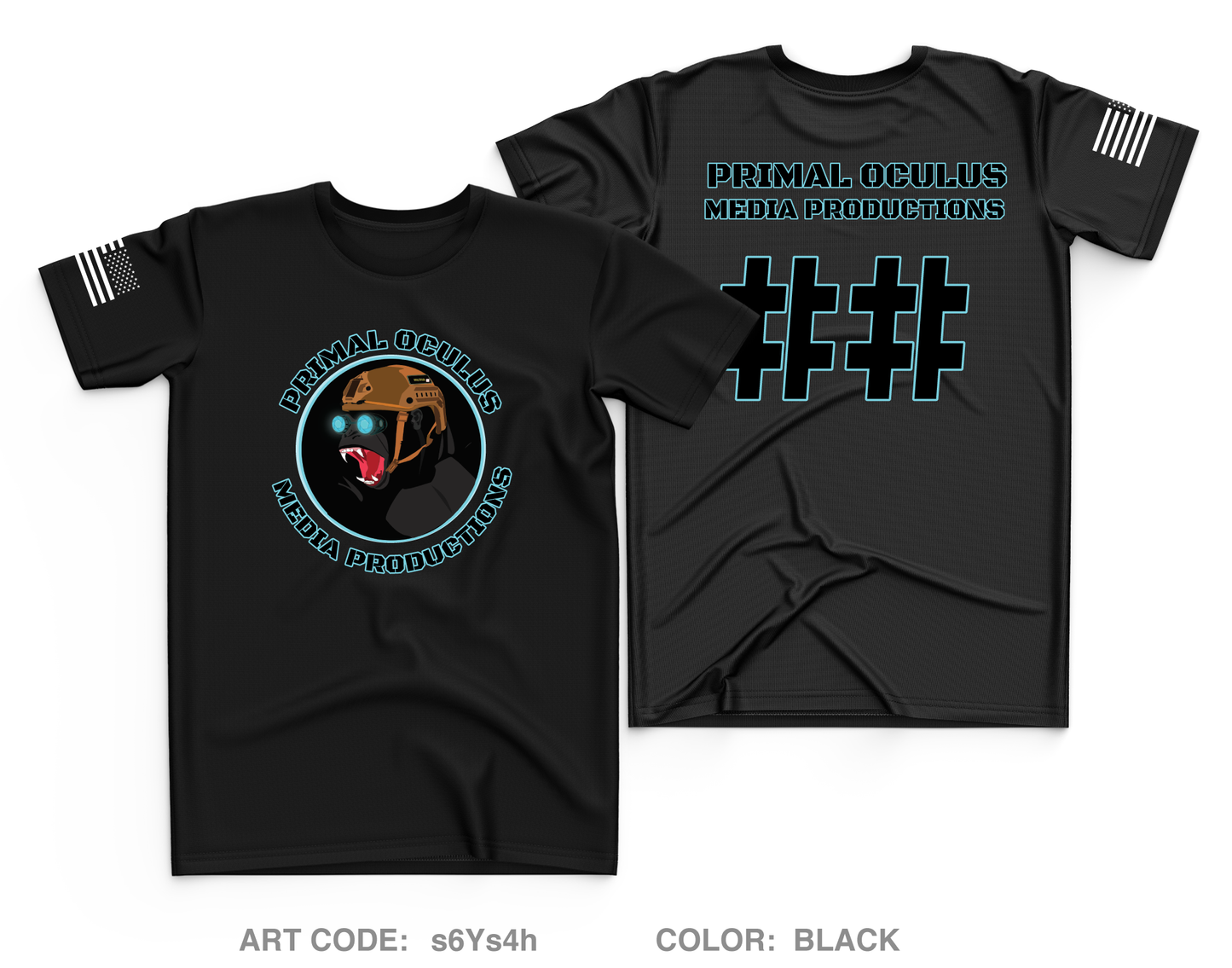 CUSTOM Primal Oculus Media Productions Core Men's SS Performance Tee - s6Ys4h