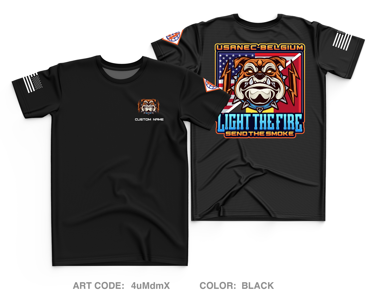 Custom USASA-Belgium Core Men's SS Performance Tee - 4uMdmX