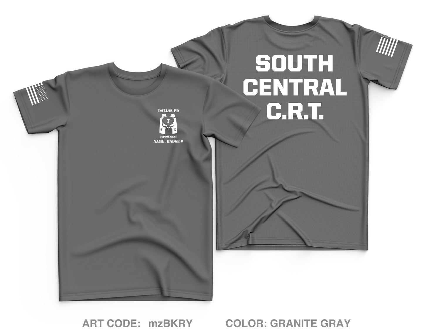 CUSTOM Dallas PD Store 1 Core Men's SS Performance Tee - MZBKRY