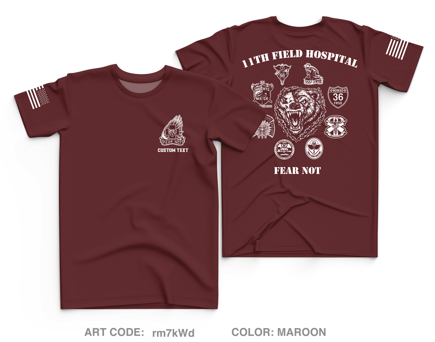 CUSTOM 11th Field Hospital Core Men's SS Performance Tee - rm7kWd