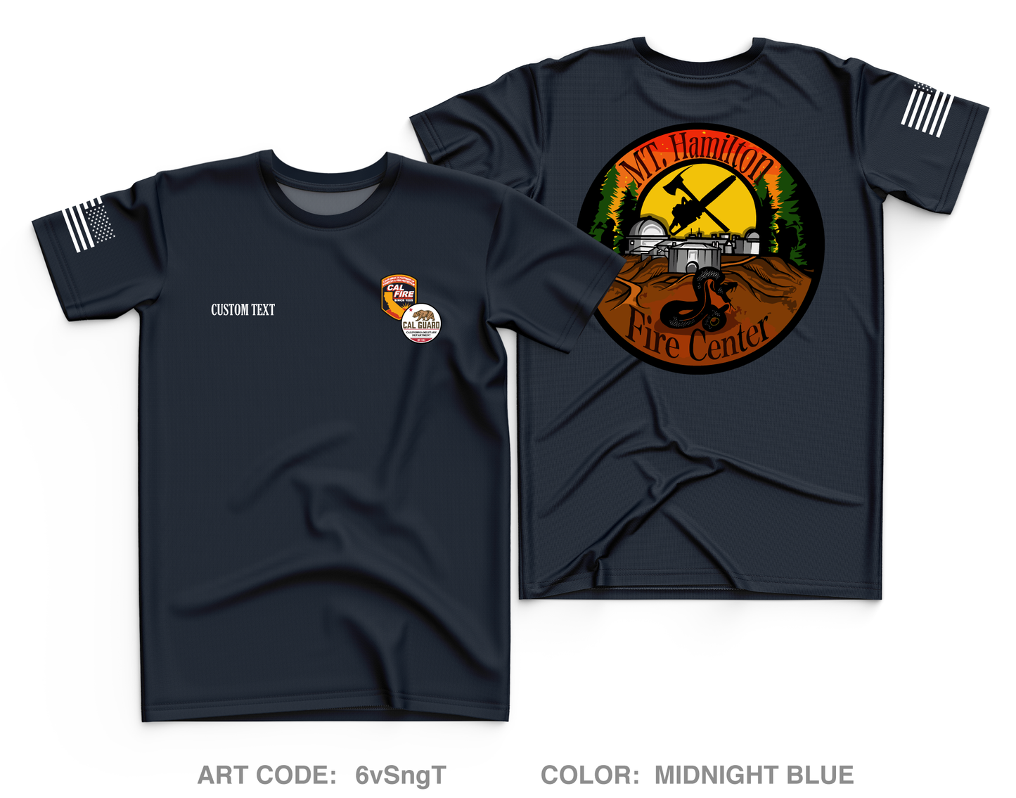 CUSTOM Mount Hamilton Fire Center Core Men's SS Performance Tee - 6vSngT