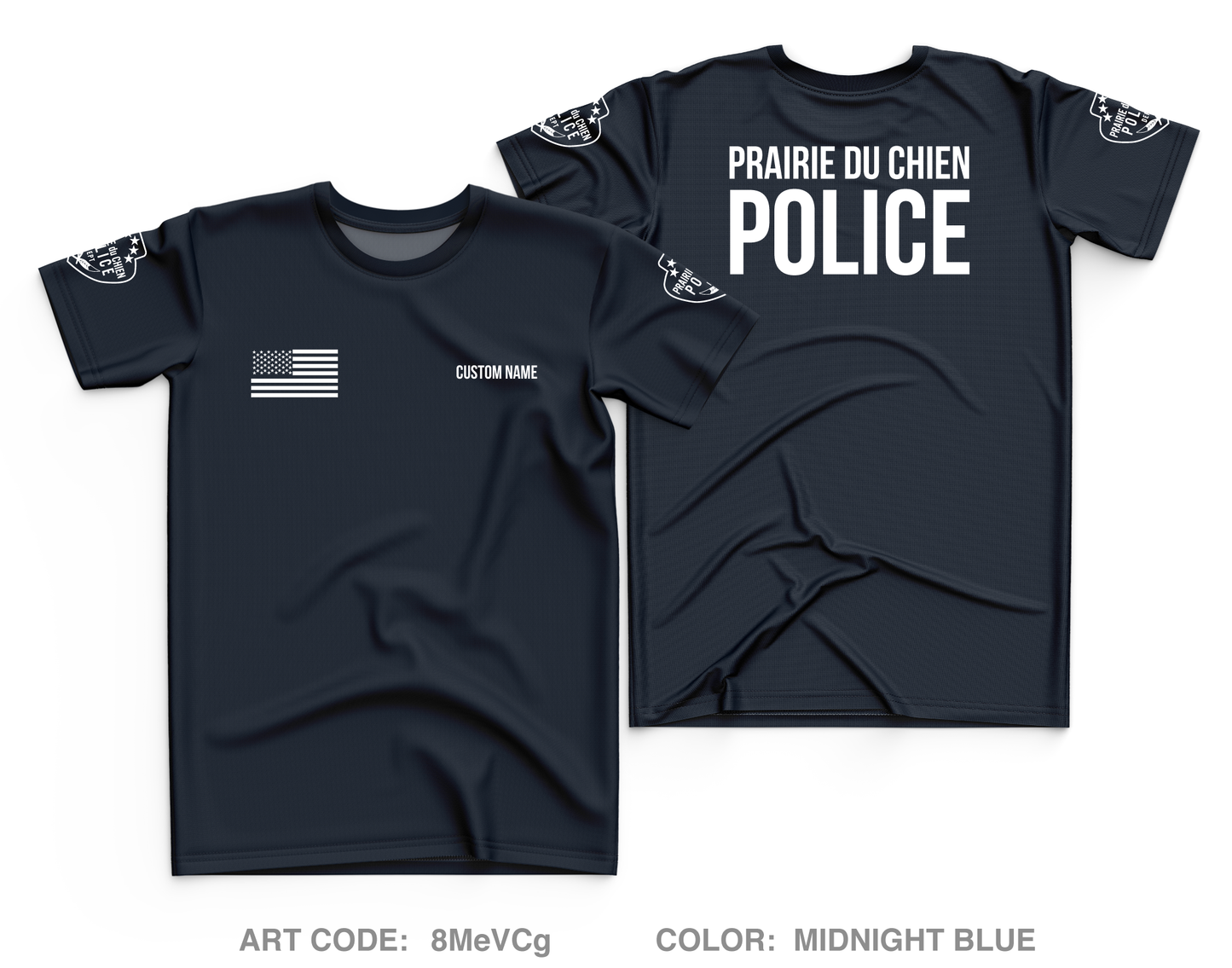 CUSTOM Prairie du Chien Police Department Core Men's SS Performance Tee - 8MeVCg