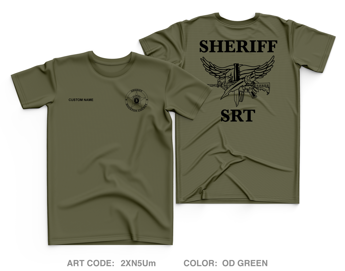 CUSTOM Houston County Sheriffs Department Core Men's SS Performance Tee - 2XN5Um