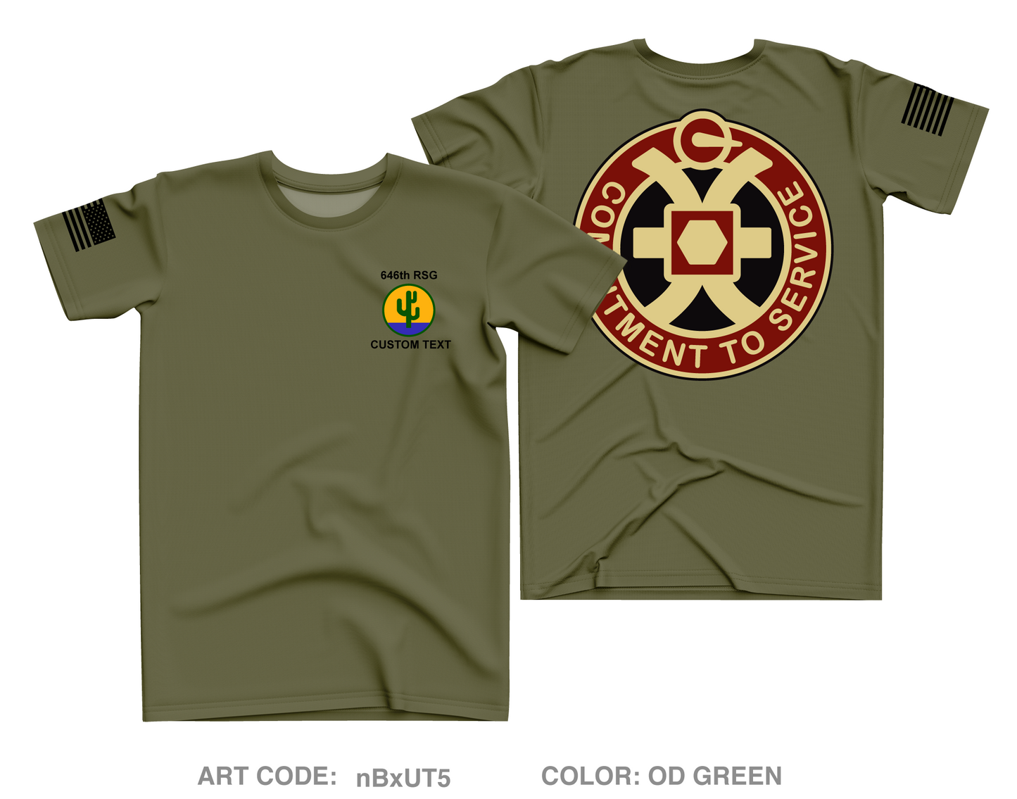 CUSTOM 646th Regional Support Group Core Men's SS Performance Tee - nBxUT5