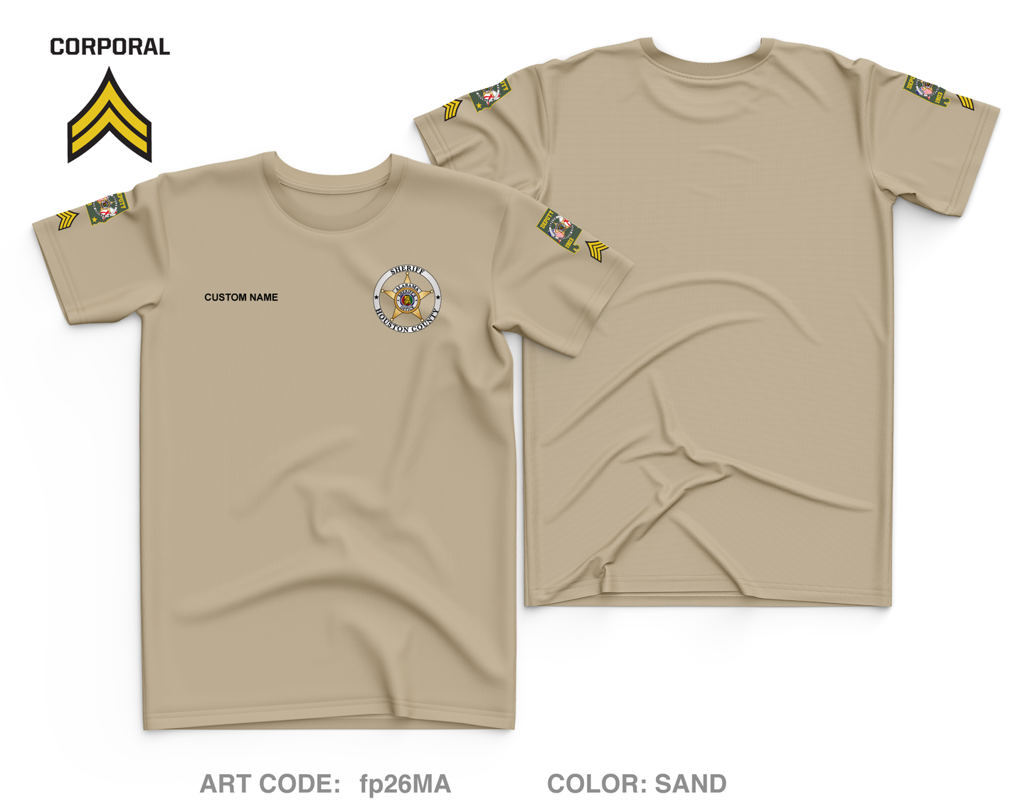 CUSTOM Houston County Sheriffs Department Core Men's SS Performance Tee - fp26MA_CORP