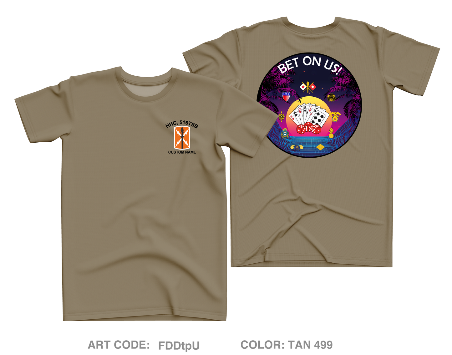 CUSTOM HHC, 516th Theater Signal Brigade Core Men's SS Performance Tee - FDDtpU