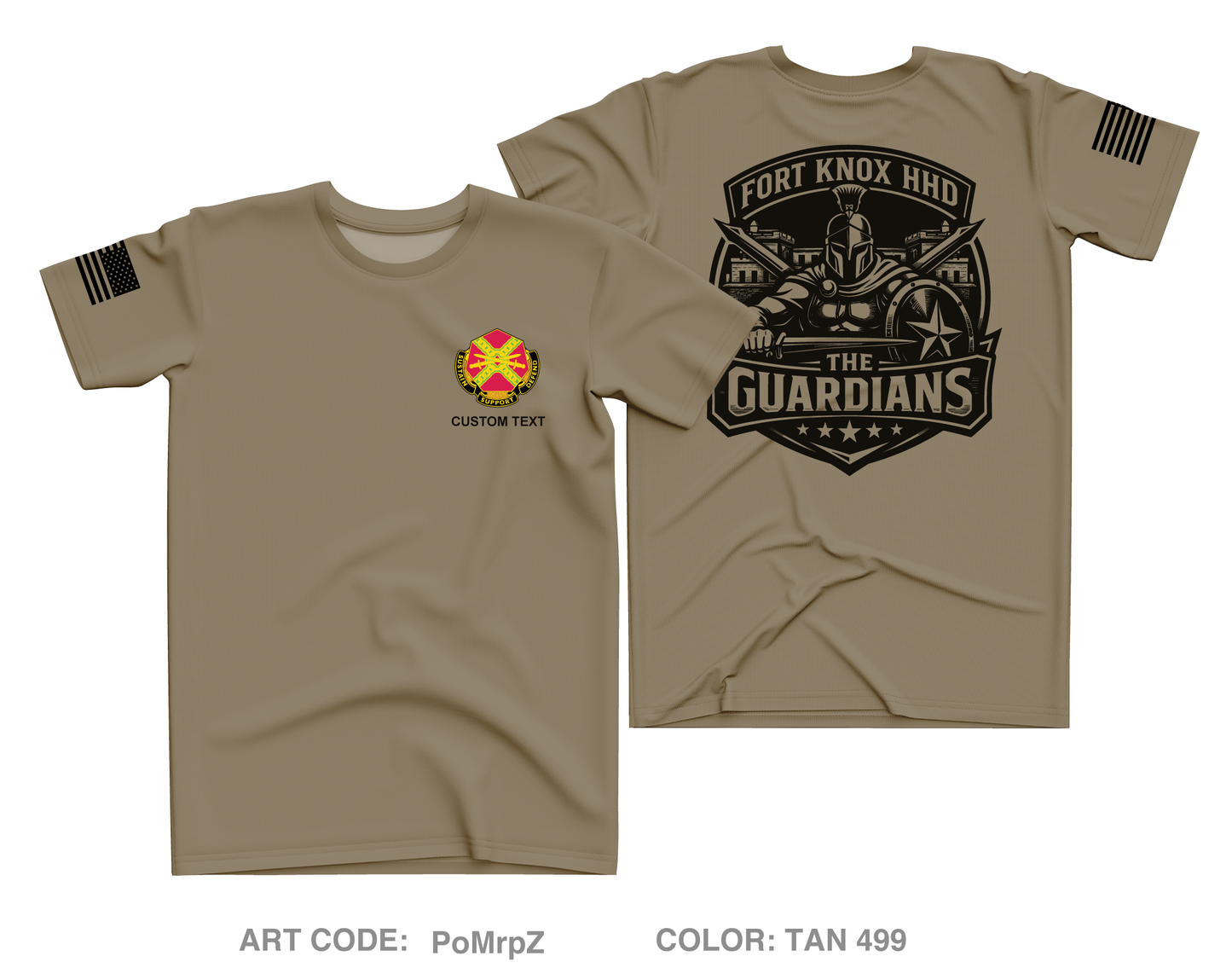 CUSTOM HHD USAG Fort Knox Core Men's SS Performance Tee - PoMrpZ