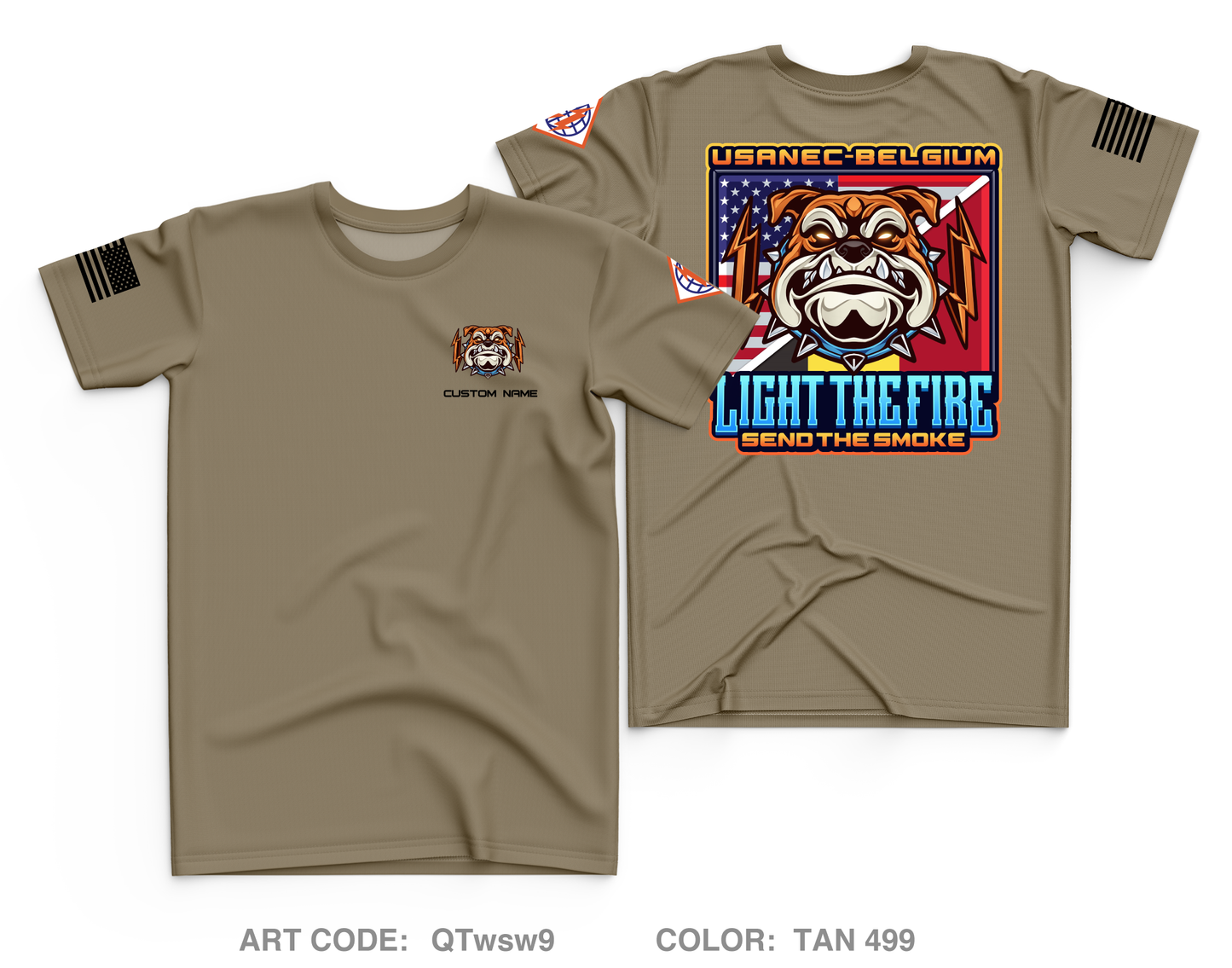 Custom USASA-Belgium Core Men's SS Performance Tee - QTwsw9