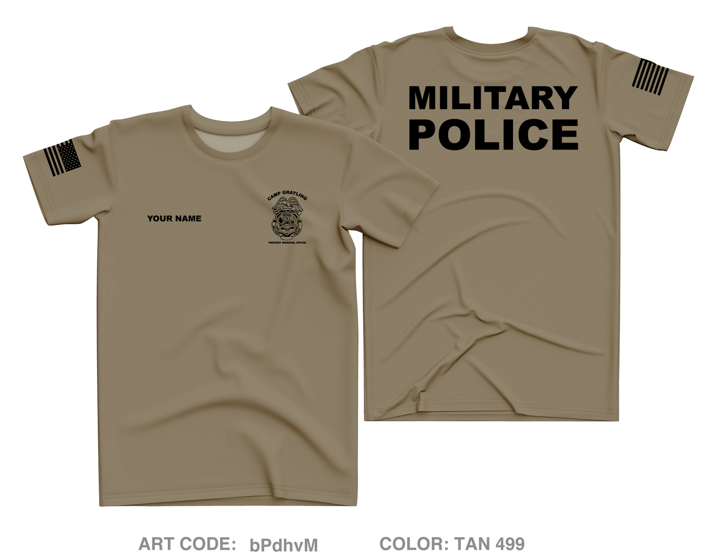 CUSTOM Camp Grayling PMO Store 1 Core Men's SS Performance Tee - bPdhvM