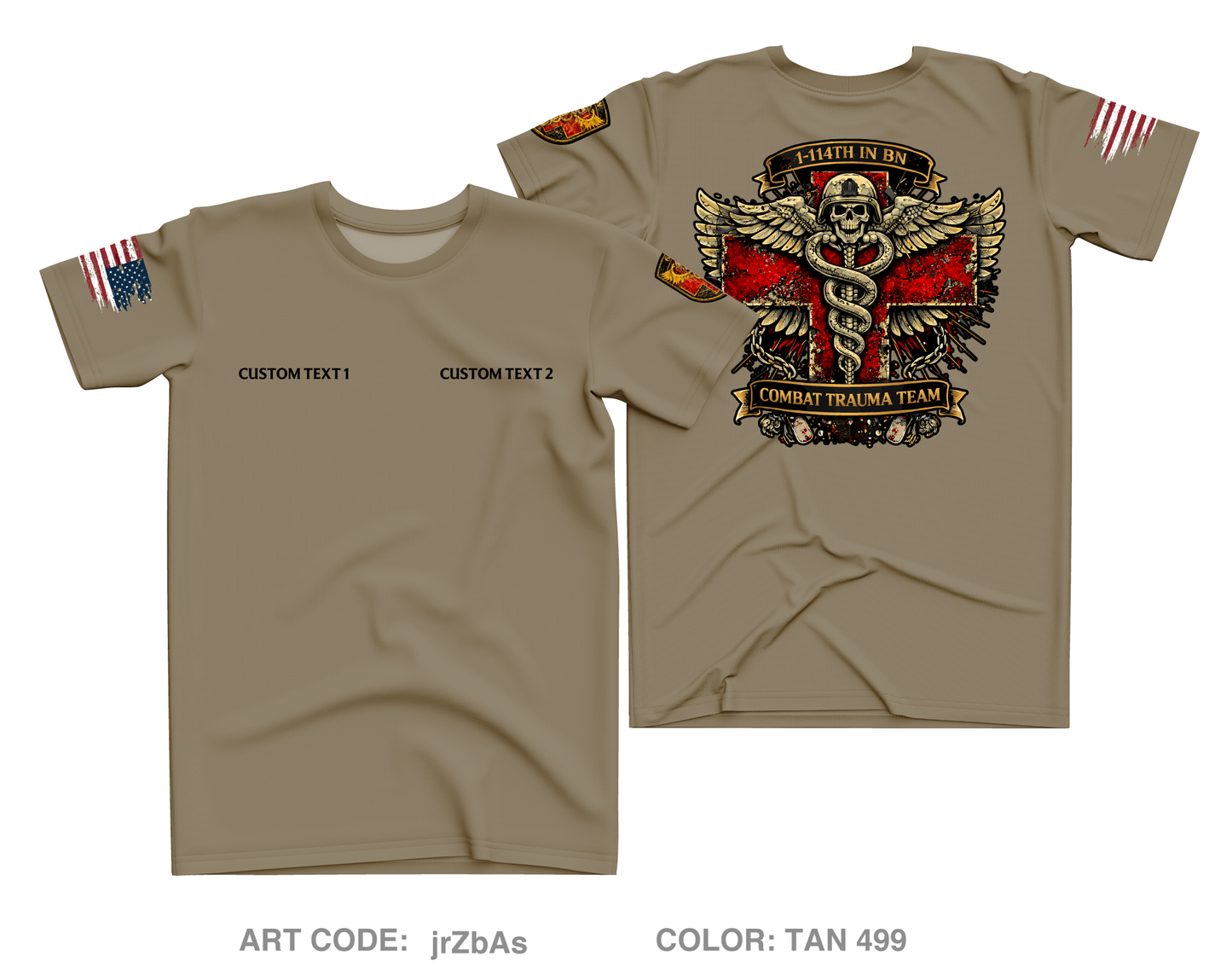 CUSTOM Combat Trauma Team Core Men's SS Performance Tee - jrZbAs
