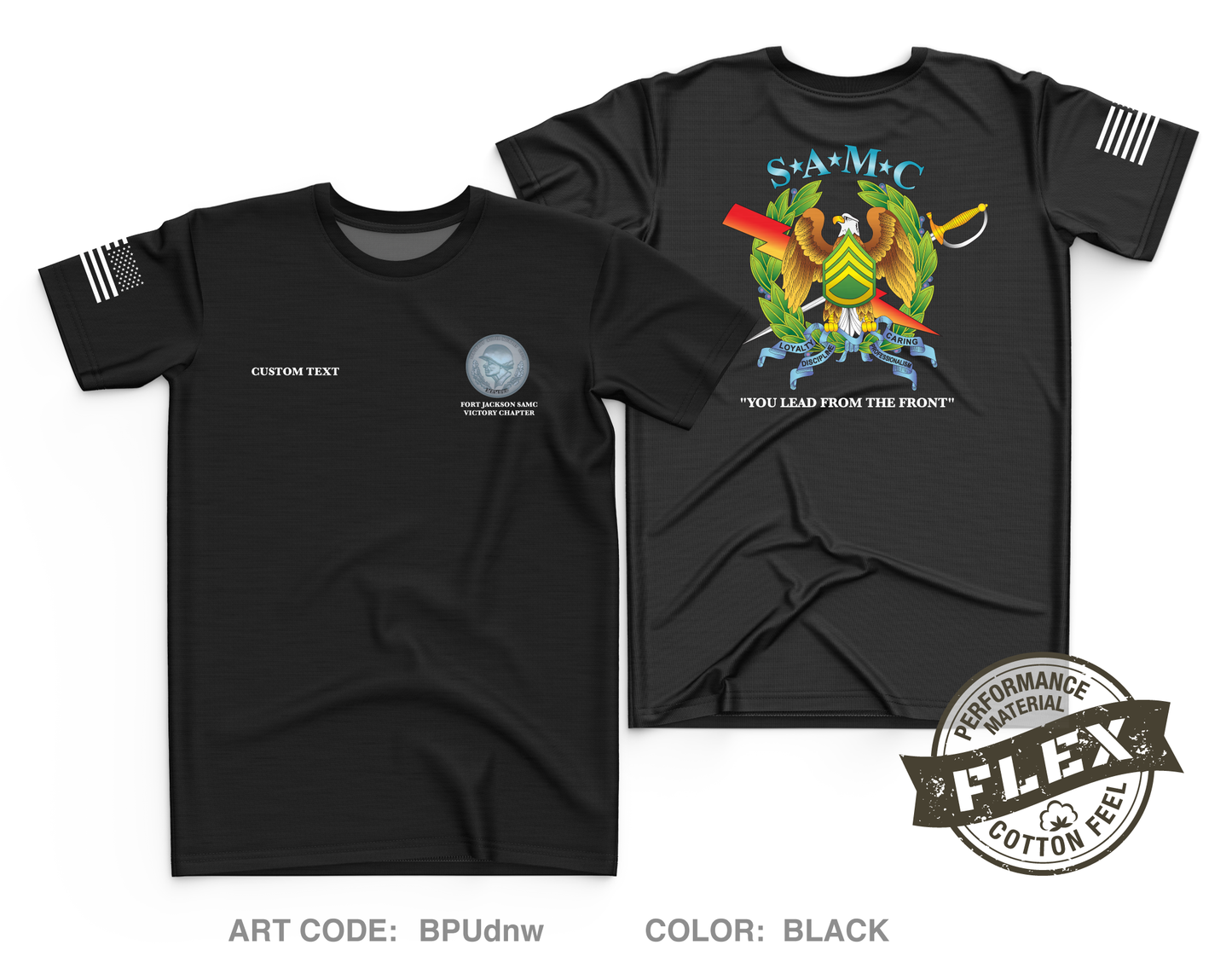CUSTOM Ft Jackson SAMC Voctory Chapter Fundraising Collection Core Men's SS Flex Performance Tee - BPUdnw