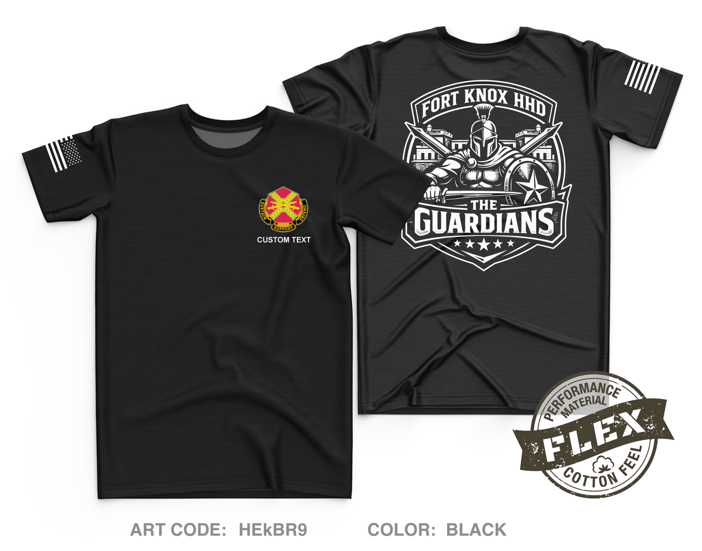 CUSTOM HHD USAG Fort Knox Core Men's SS Flex Performance Tee - HEkBR9