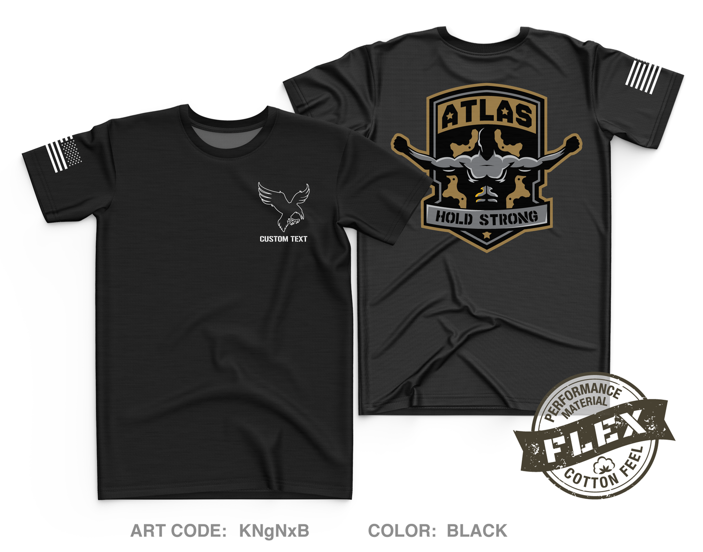 CUSTOM ATLAS CO, 4-70 AR Core Men's SS Flex Performance Tee - KNgNxB