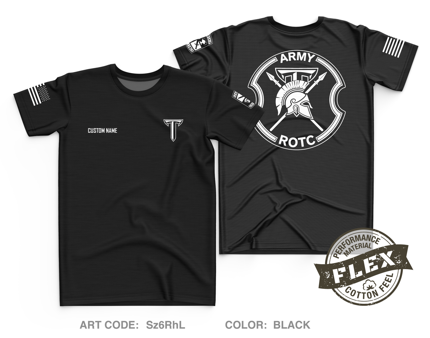 CUSTOM Troy ROTC Core Men's SS Flex Performance Tee - Sz6RhL