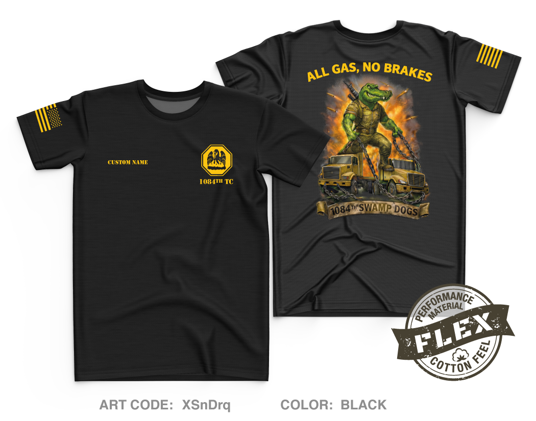 CUSTOM 1084th Transportation Company Core Men's SS Flex Performance Tee - XSnDrq