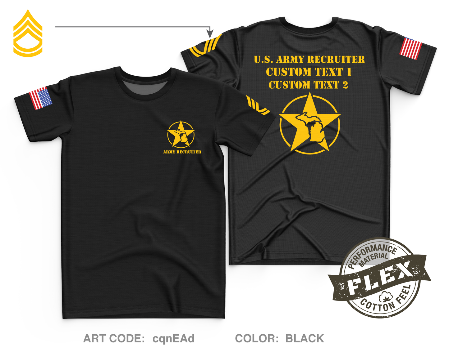 CUSTOM Kalamazoo Recruiting Station Core Men's SS Flex Performance Tee - cqnEAd