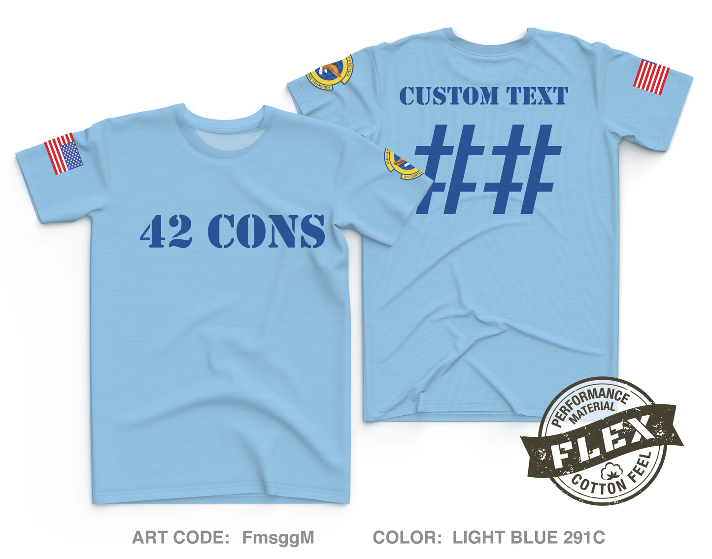 CUSTOM 42 CONS Core Men's SS Flex Performance Tee - FmsggM