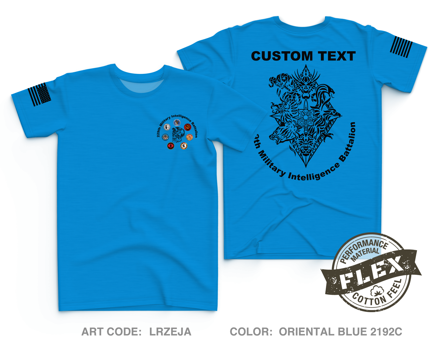 CUSTOM 229th Military Intelligence Battalion Core Men's SS Flex Performance Tee - LRZEJA