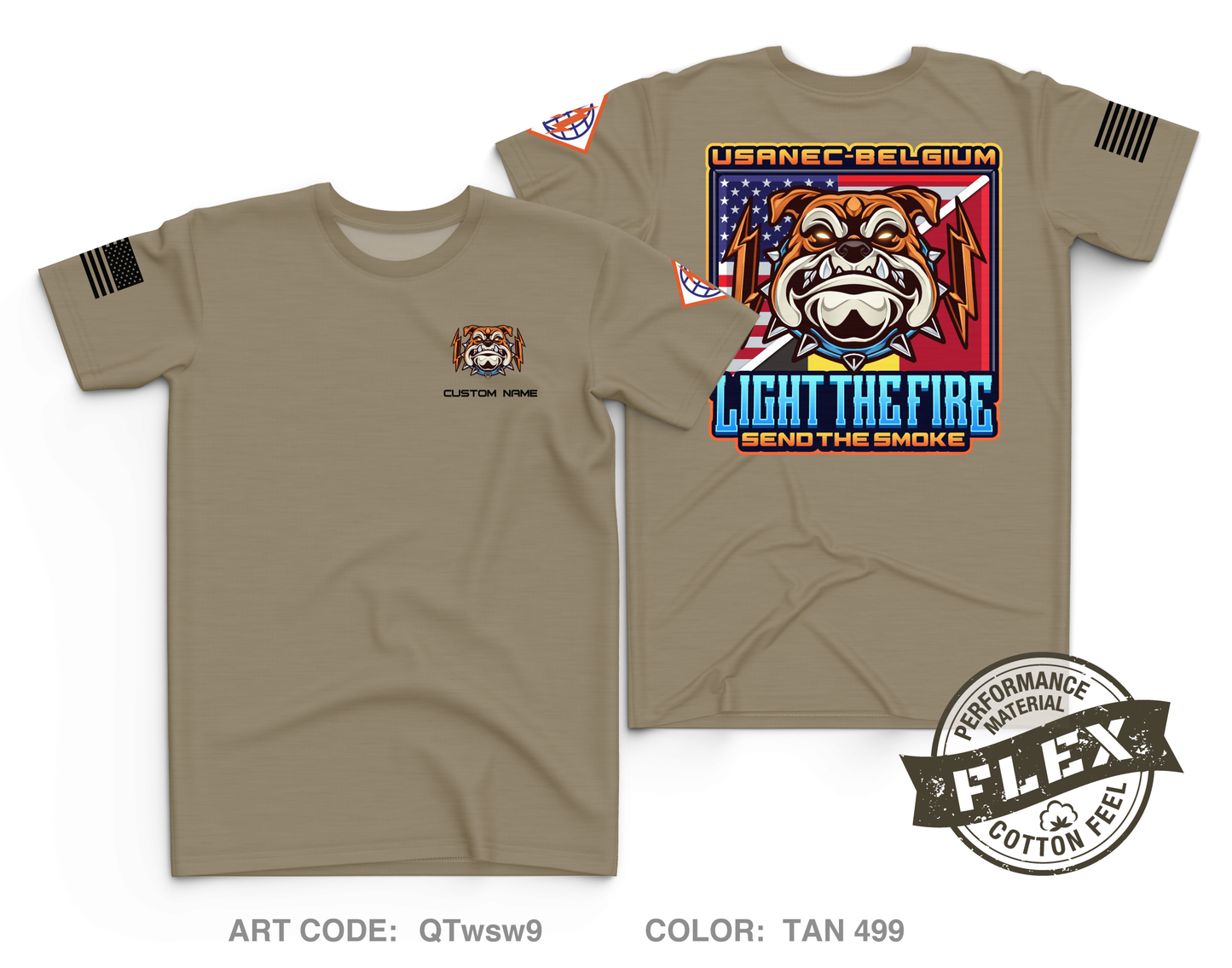 Custom USASA-Belgium Core Men's SS Flex Performance Tee - QTwsw9