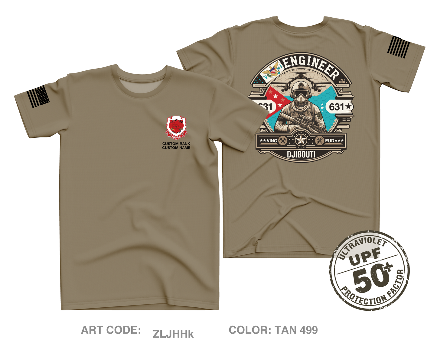 CUSTOM 631st EUD Core Men's UPF 50+ Performance SS Tee - ZLJHHk