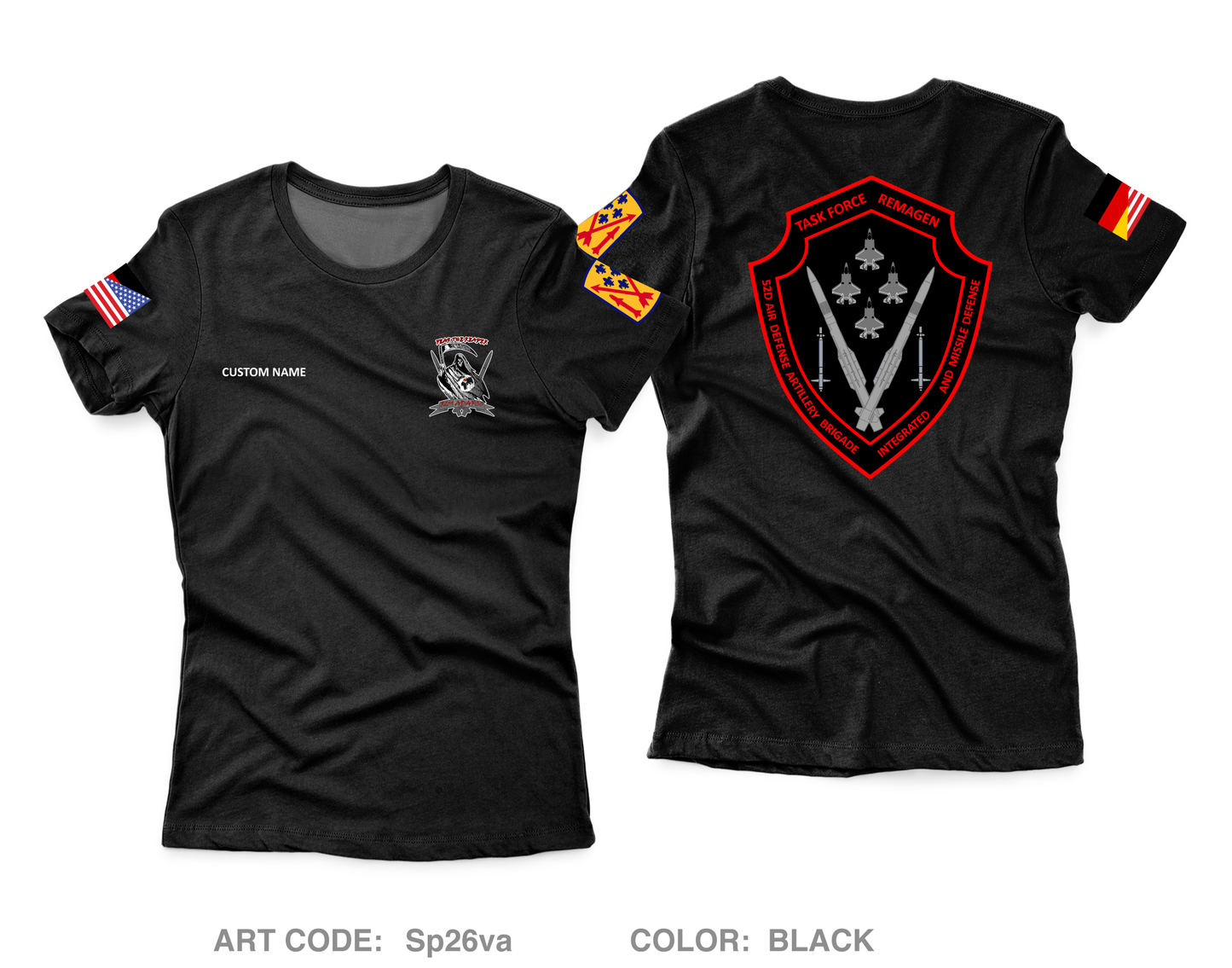 CUSTOM 52D ADA BDE Core Women's SS Performance Tee - Sp26va logo issue