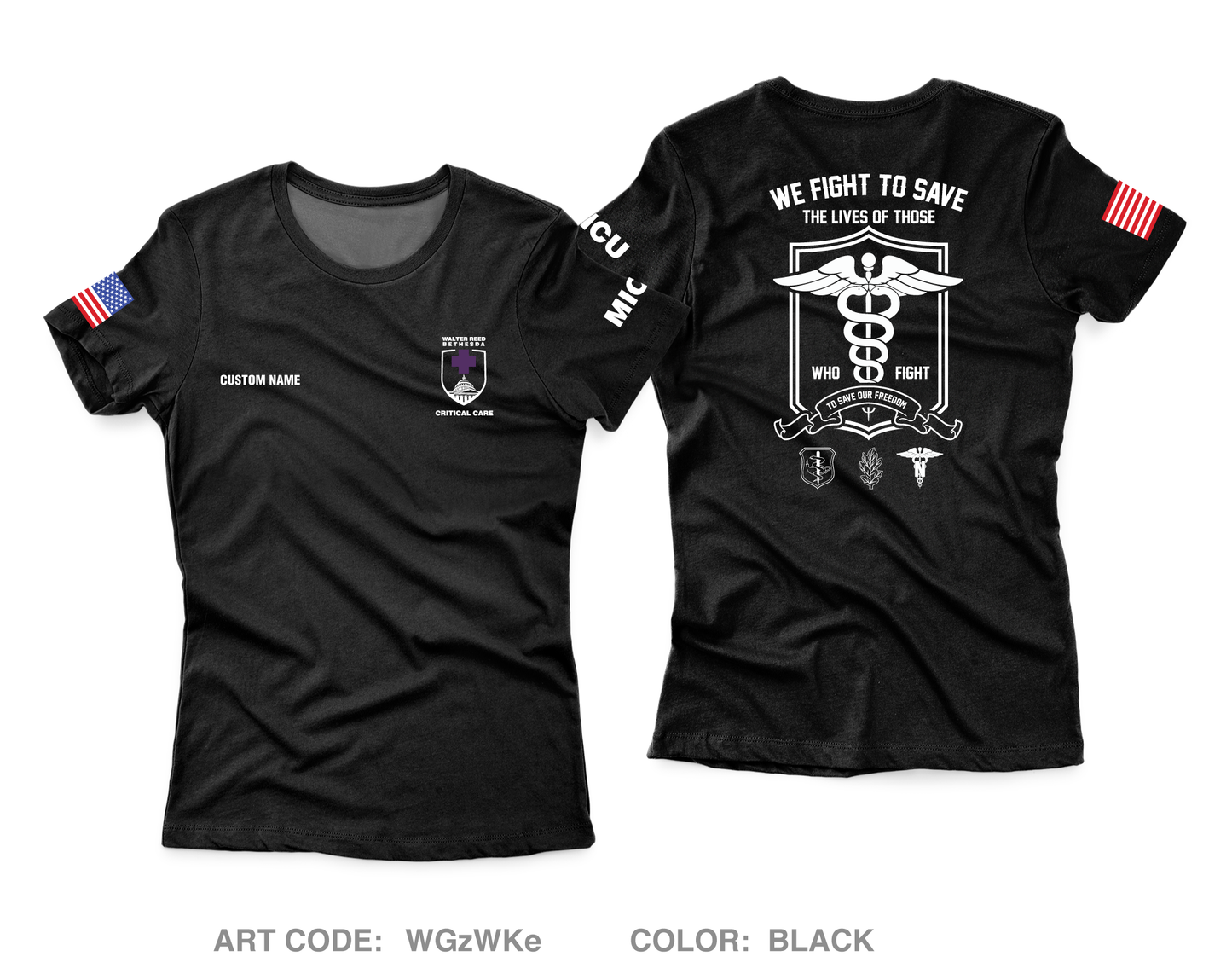 CUSTOM WRNMMC Medical ICU Core Women's SS Performance Tee - WGzWKe