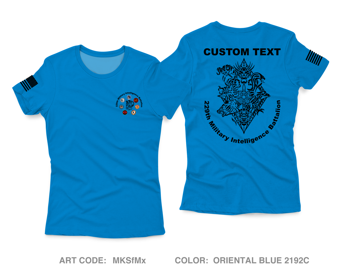 CUSTOM 229th Military Intelligence Battalion Core Women's SS Performance Tee - MKSfMx