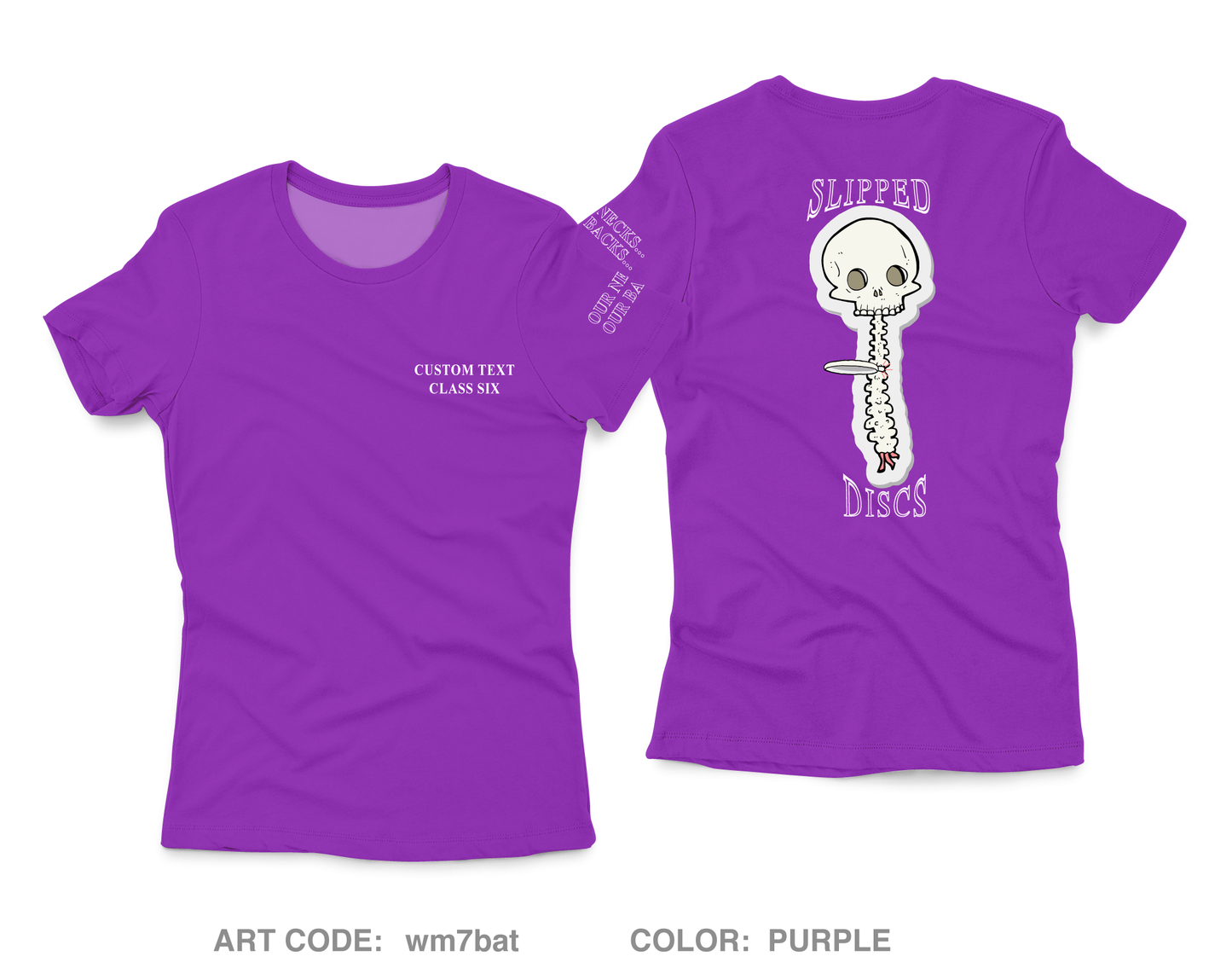 CUSTOM Slipped Discs Core Women's SS Performance Tee - wm7bat