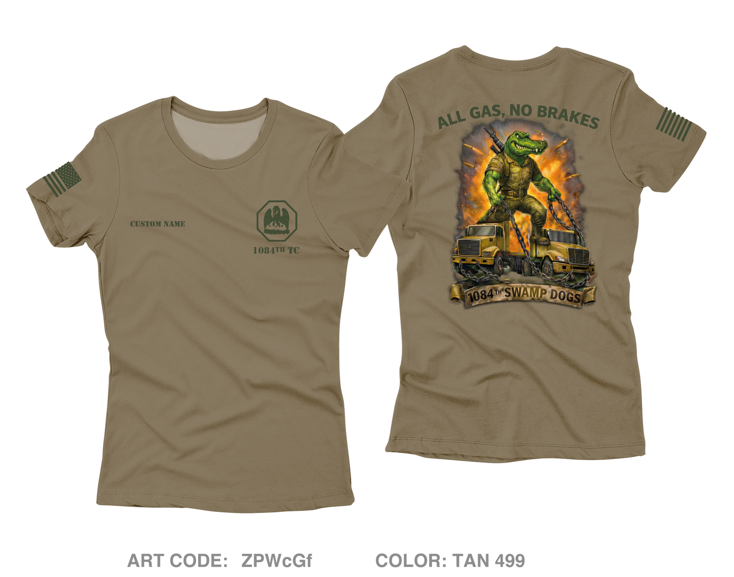 CUSTOM 1084th Transportation Company Core Women's SS Performance Tee - ZPWcGf