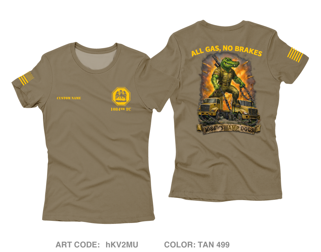 CUSTOM 1084th Transportation Company Core Women's SS Performance Tee - hKV2MU