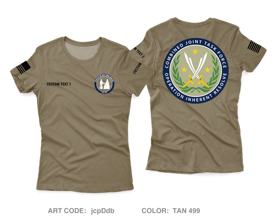 CUSTOM OSJA CJTF-OIR Core Women's SS Performance Tee - jcpDdb