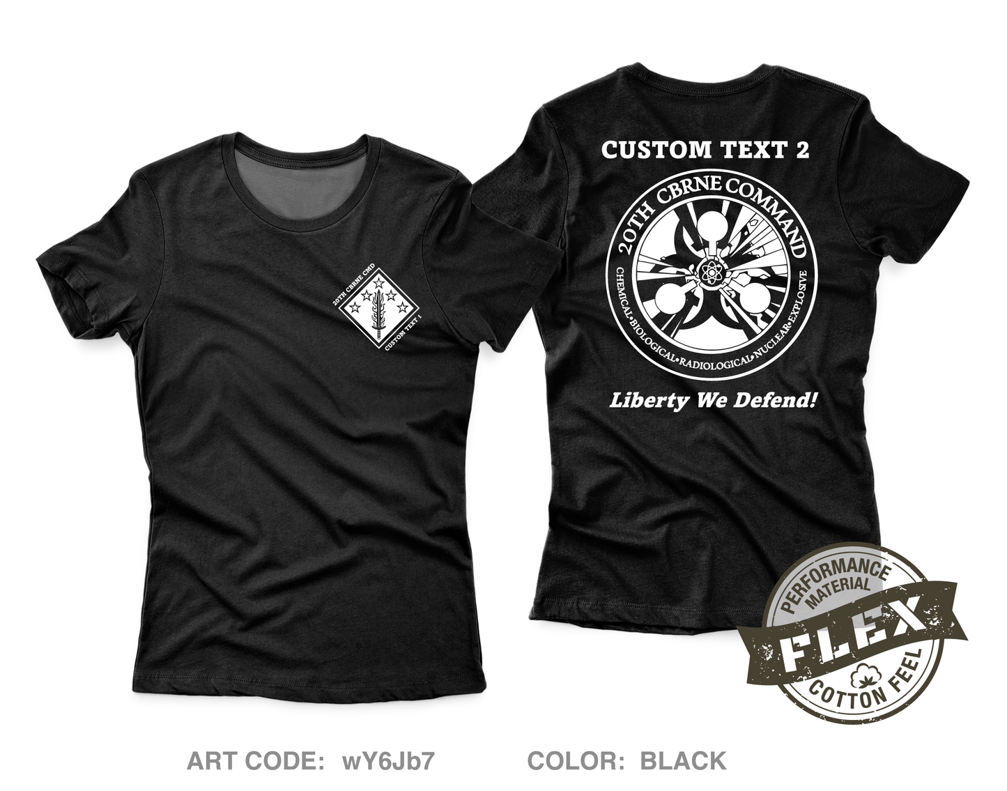 CUSTOM 20th CBRNE Command - Command Group Core Women's SS Flex Performance Tee - wY6Jb7