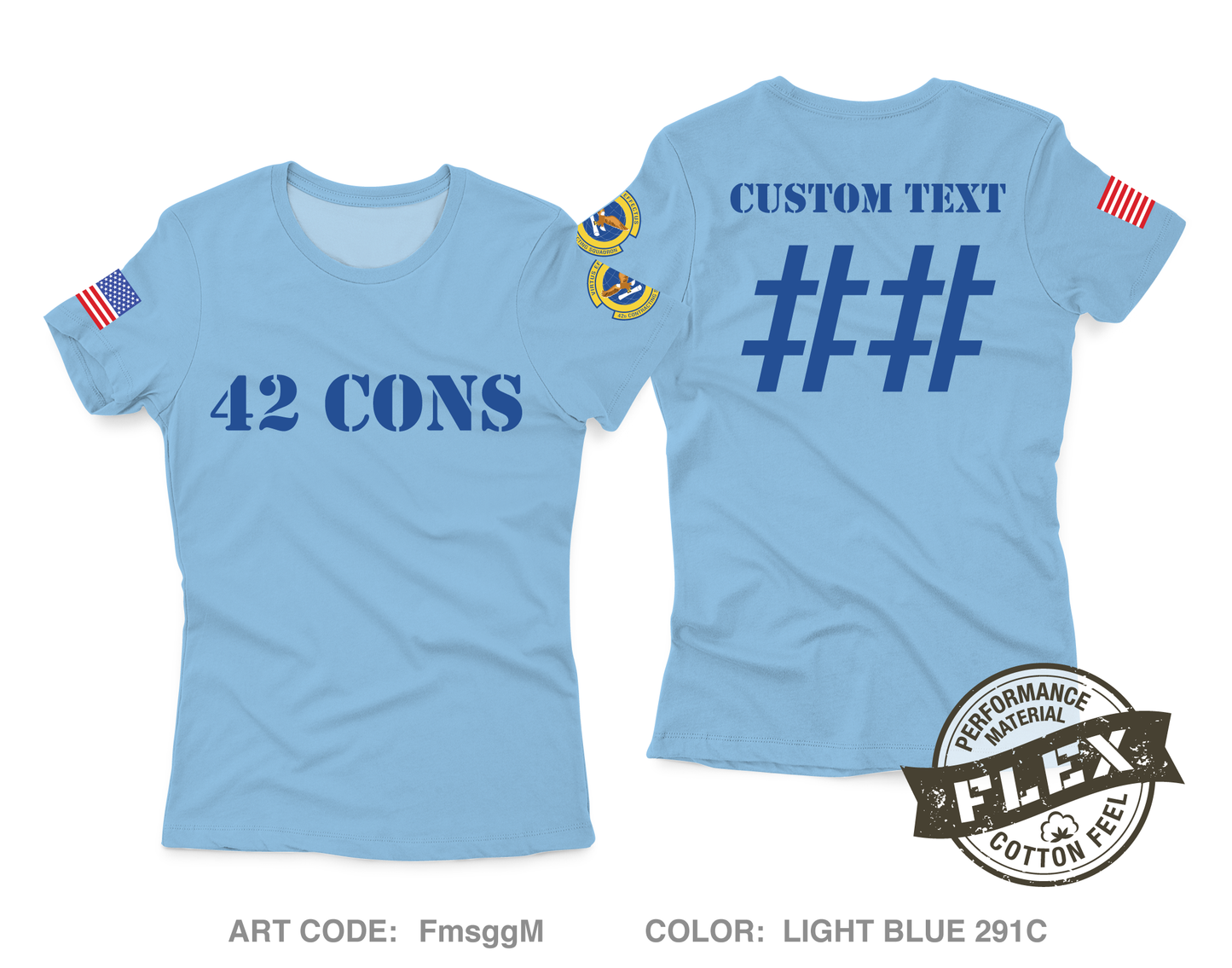 CUSTOM 42 CONS Core Women's SS Flex Performance Tee - FmsggM