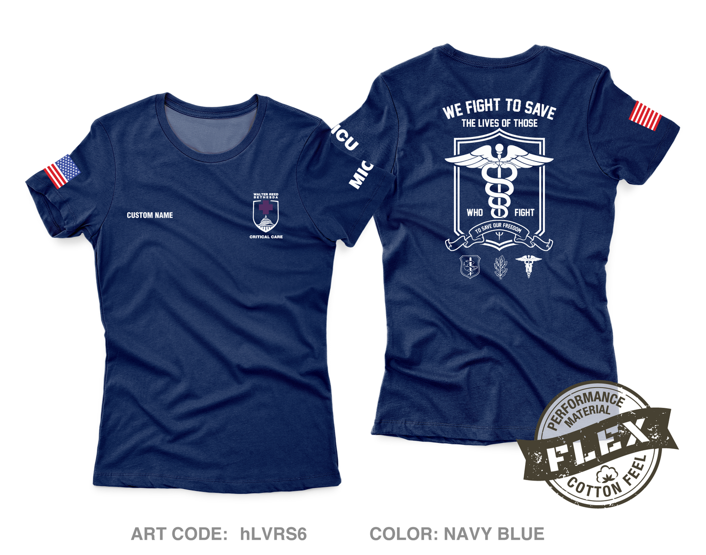 CUSTOM WRNMMC Medical ICU Core Women's SS Flex Performance Tee - hLVRS6