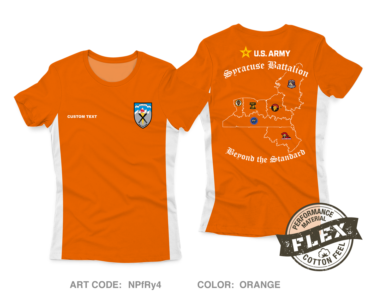 CUSTOM Syracuse Recruiting Battalion Core Women's SS Flex Performance Tee - NPfRy4