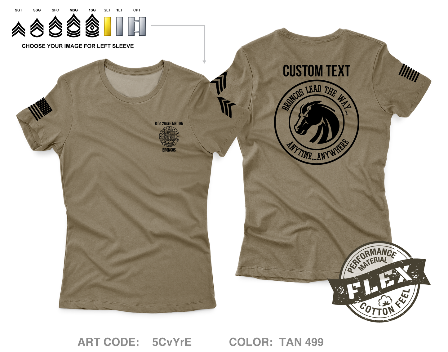 CUSTOM B Co 264th MED BN Store 1 Core Women's SS Flex Performance Tee - 5CvYrE