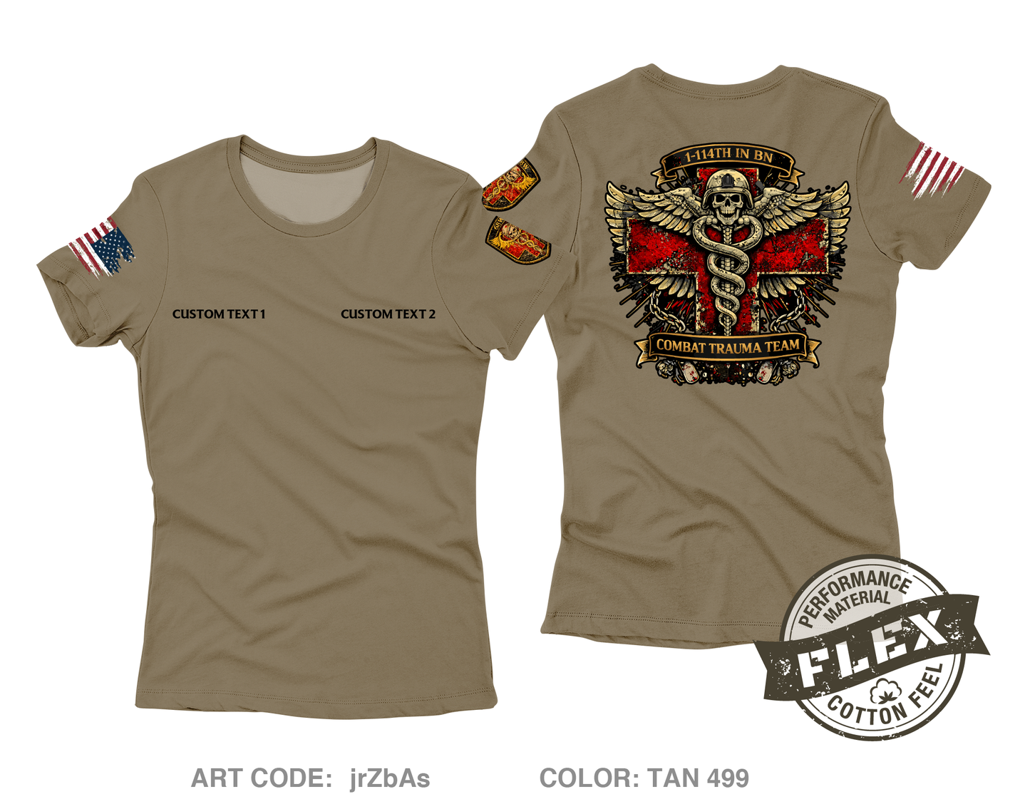 CUSTOM Combat Trauma Team Core Women's SS Flex Performance Tee - jrZbAs