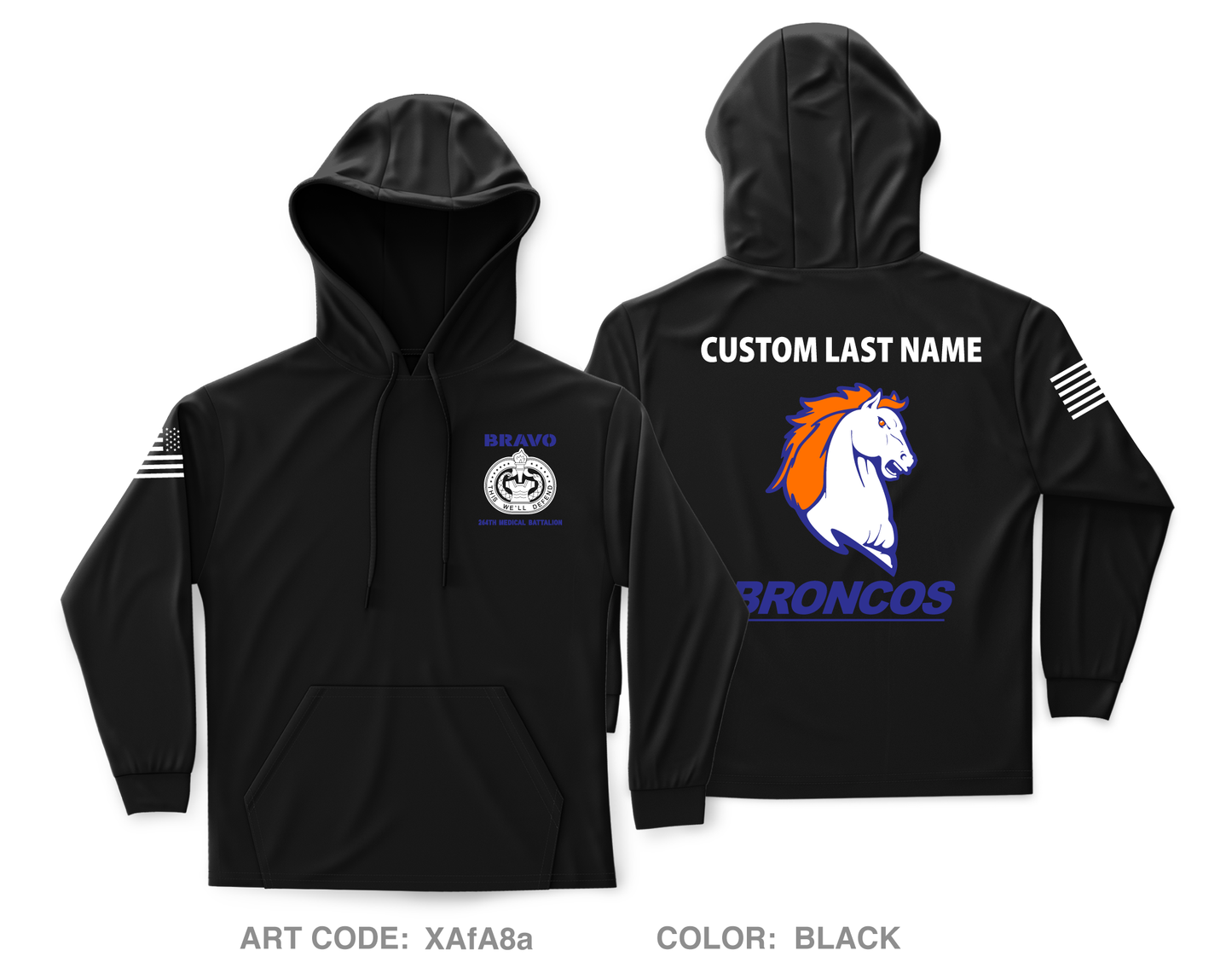CUSTOM B Co 264th MED BN Core Men's Hooded Performance Sweatshirt - XAfA8a