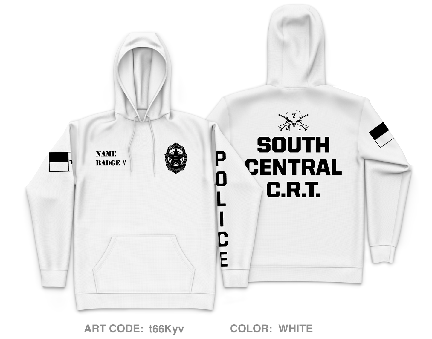 CUSTOM Dallas PD Store 1 Core Men's Hooded Performance Sweatshirt - t66Kyv