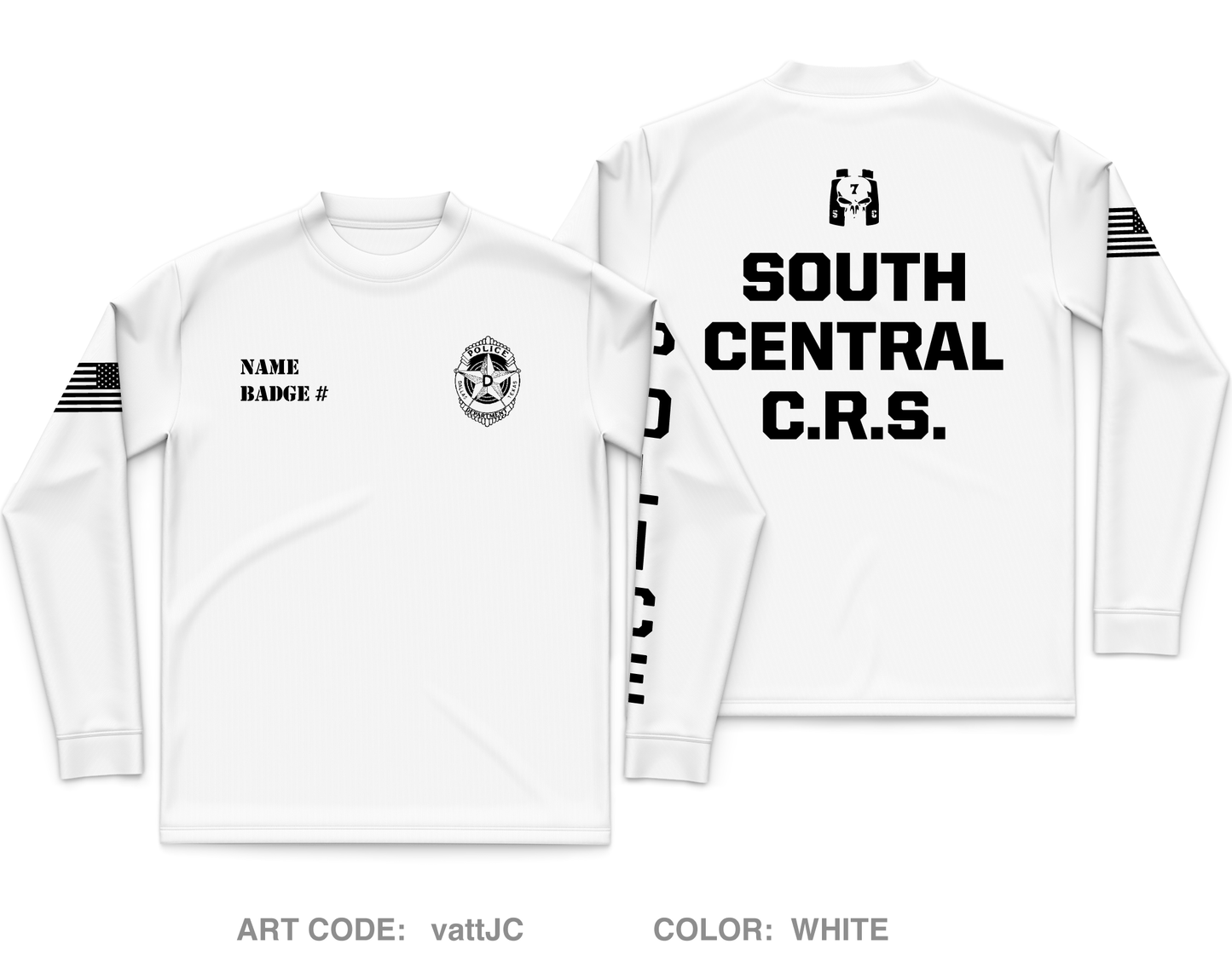 CUSTOM Dallas PD Store 1 Core Men's LS Performance Tee - vattJC