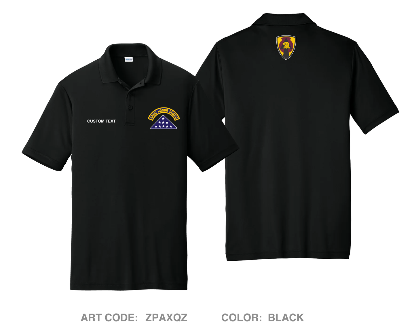 CUSTOM Iowa Funeral Honors Hi-Tech Performance Men's SS Polo - ZPAXQZ