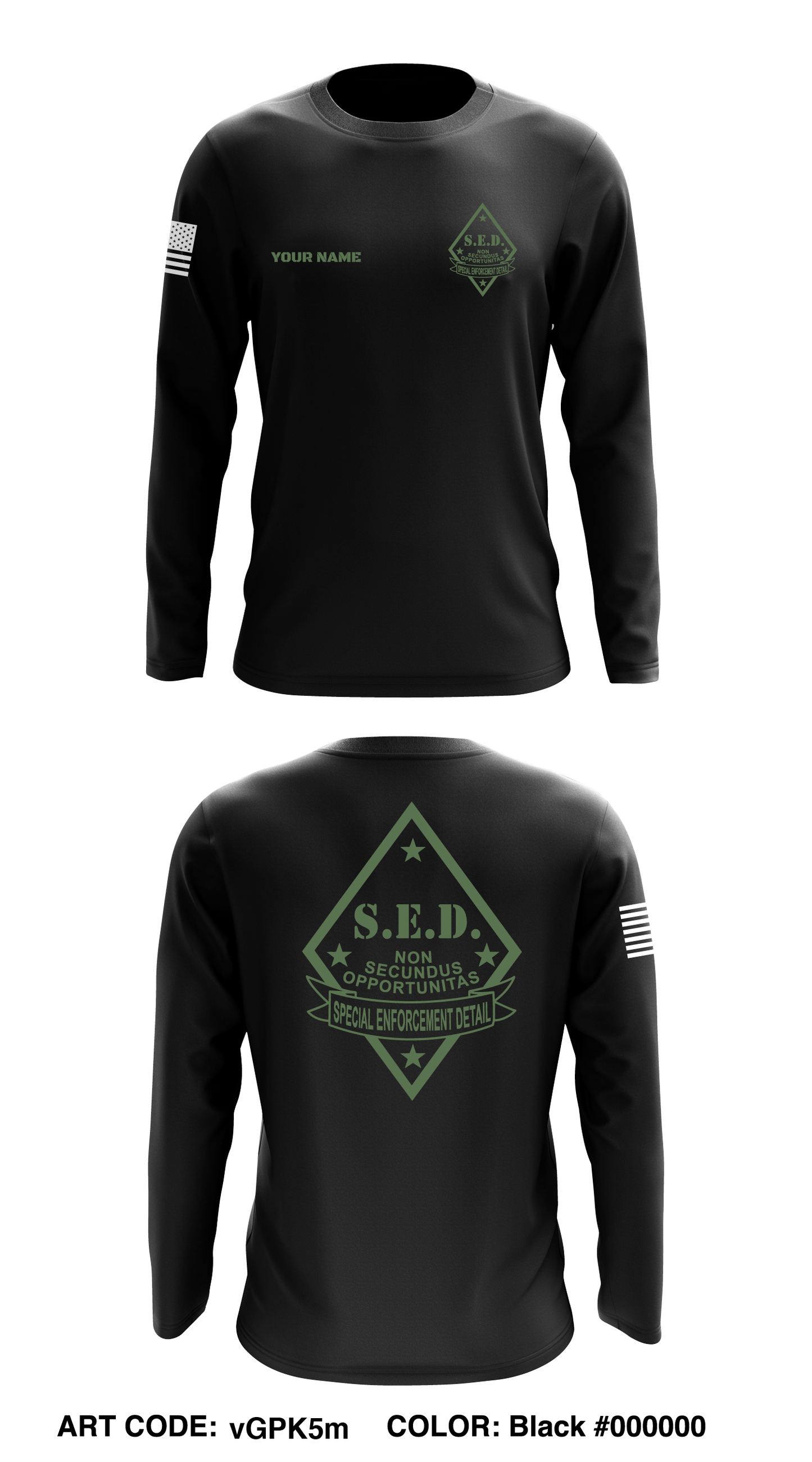 CUSTOM SED Store 1 Long Core Men's LS Performance Tee - vGPK5m