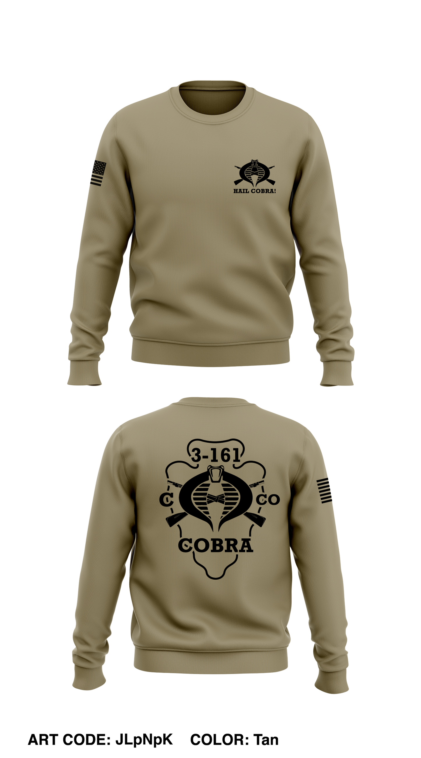 C Co, 3BN, 161st IN Core Men's Crewneck Performance Sweatshirt