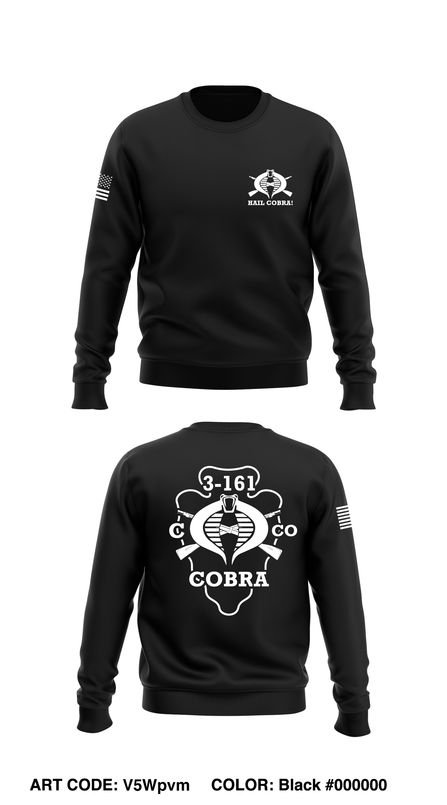 C Co, 3BN, 161st IN Core Men's Crewneck Performance Sweatshirt - V5Wpvm