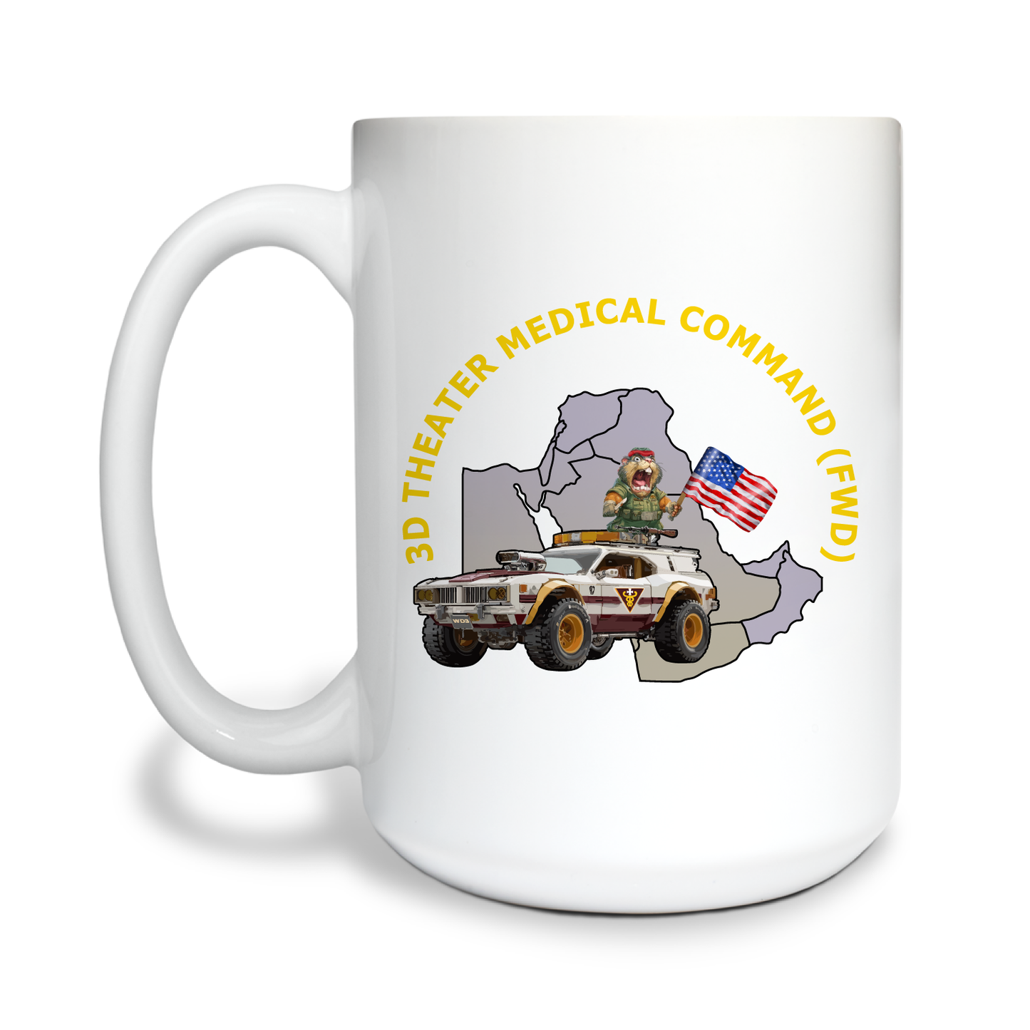 3D Theater Medical Command (FWD) 15 oz White Ceramic Mug - DukXKz