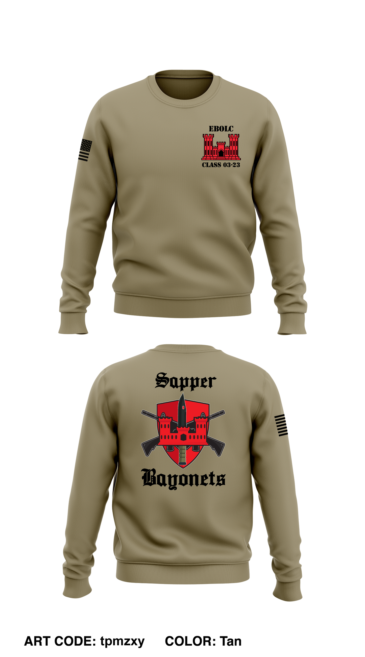 Class 03-23, B Co, 554 EN BN Core Men's Crewneck Performance Sweatshirt - tpmzxy
