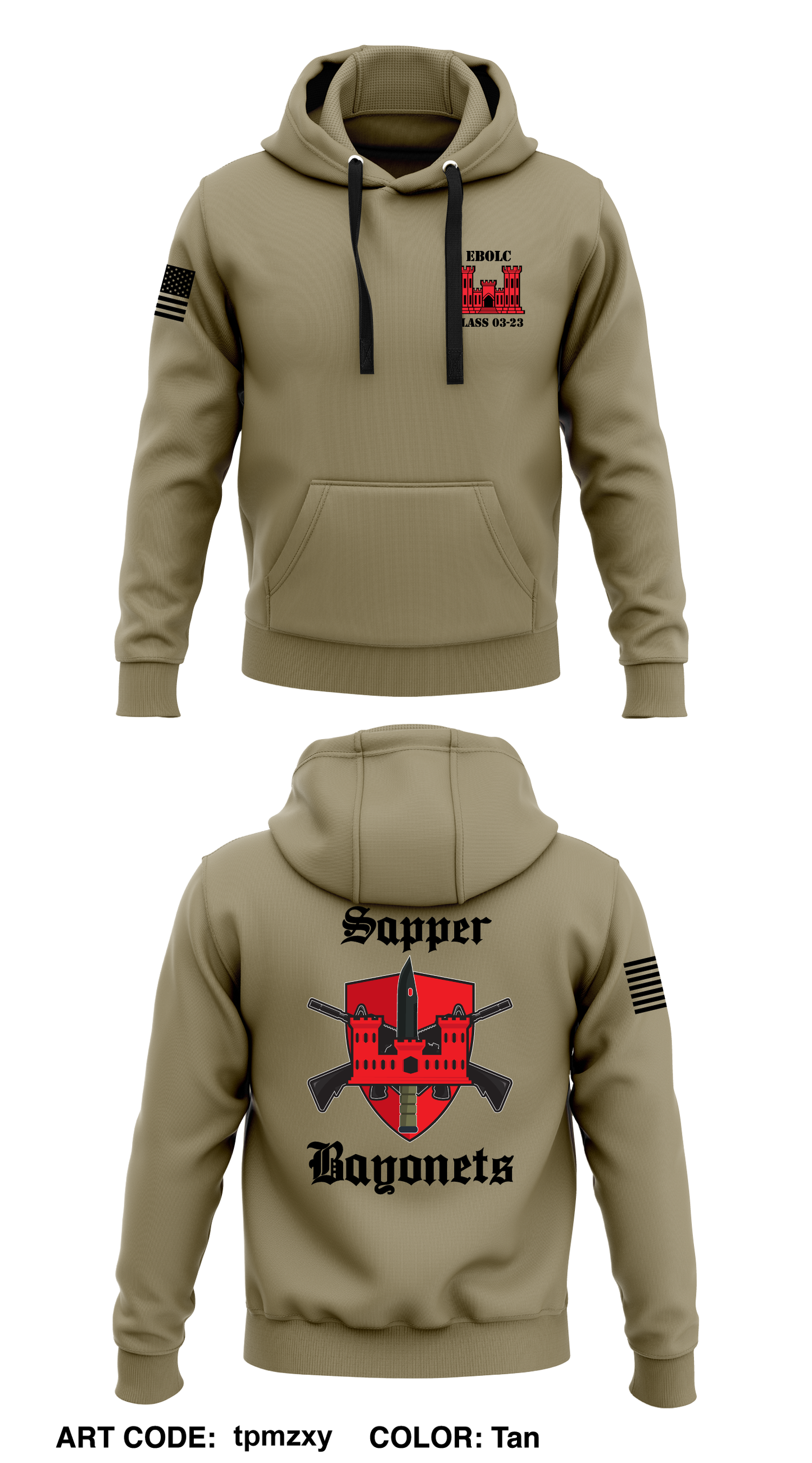 Class 3-23, B Co, 554 EN BN Core Men's Hooded Performance Sweatshirt - tpmzxy