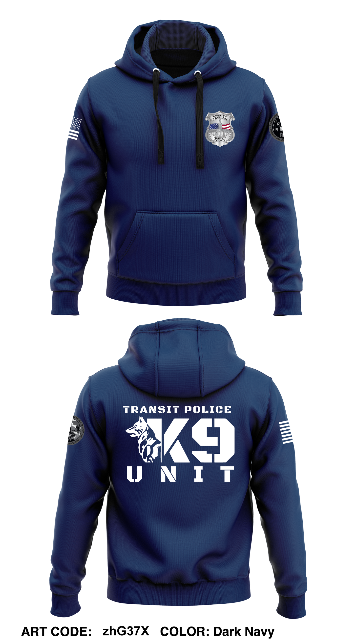 Cleveland Transit Police Core Men's Hooded Performance Sweatshirt - zhG37X