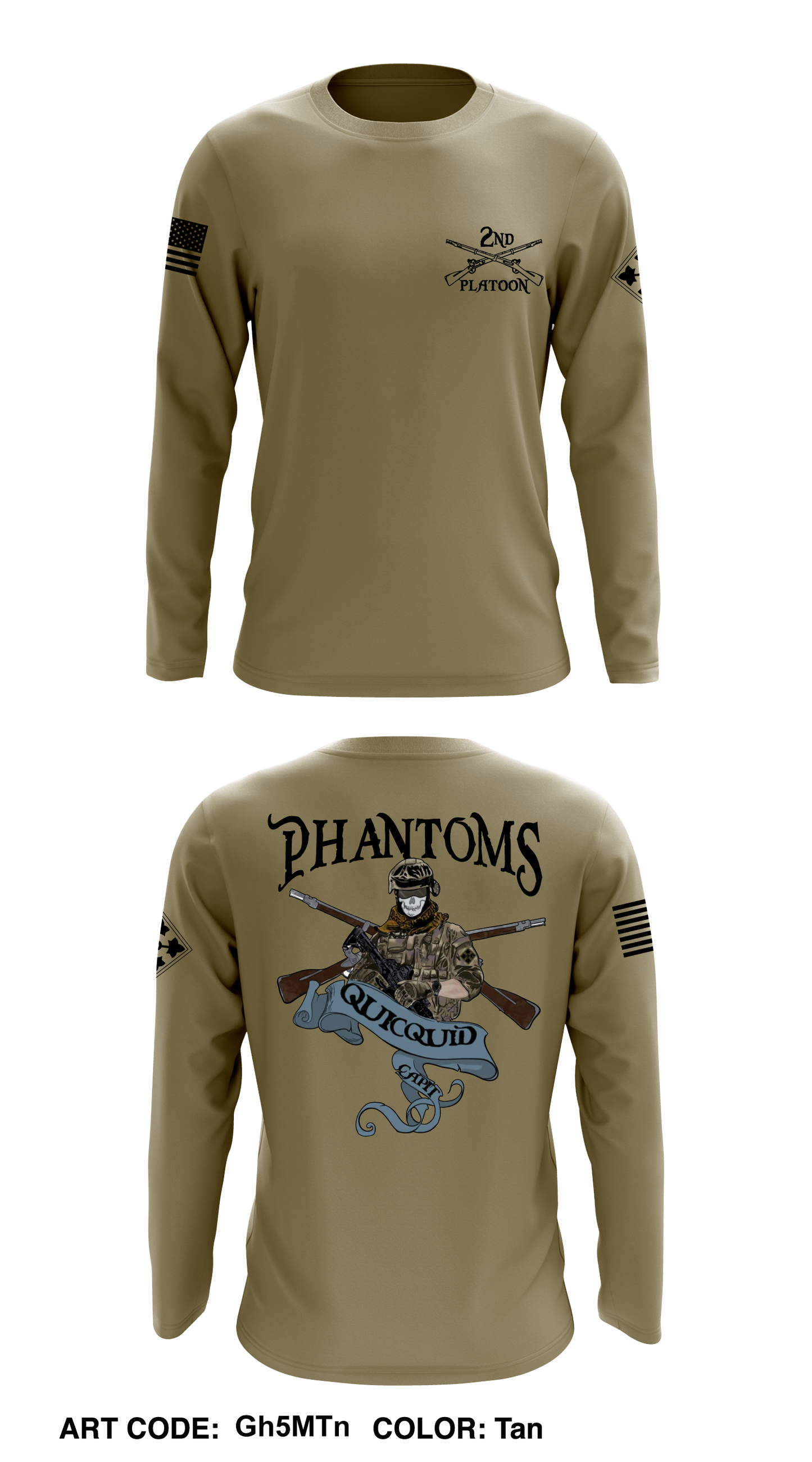 E Co, 3-61 CAV, 2SBCT, 4ID Core Men's LS Performance Tee - Gh5MTn