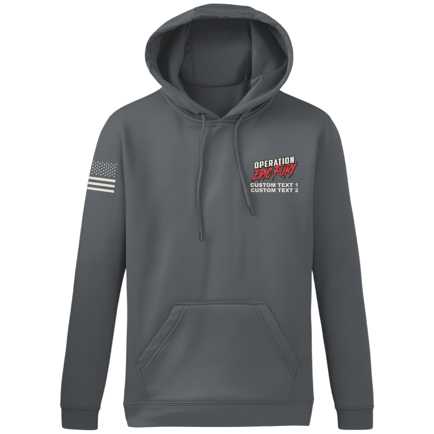 CUSTOM Operation Epic Fury Hi-Tech Performance Hoodie - Flag